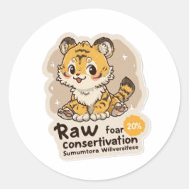 Titel:  Sumatra Tiger Rawr Bevarande Klistermärke 