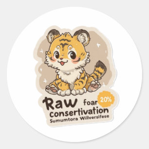 Titel: Sumatra Tiger Rawr Bevarande Klistermärke