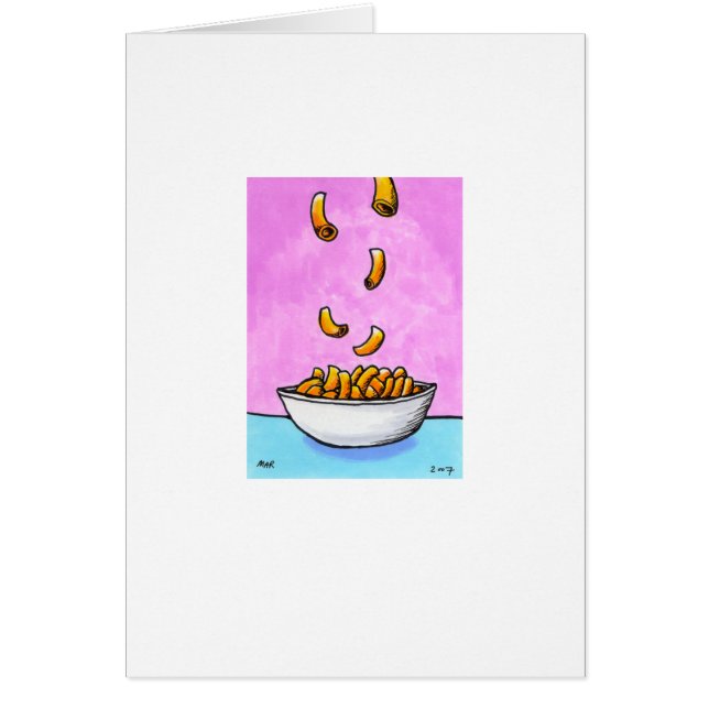 Titel:  Tiny Art #487 - Mac and cheese ANPASSAD Hälsningskort (Framsidan)