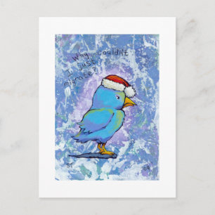 Titel: Tiny Art #598 - Arg Santa Bird ART Helg Vykort