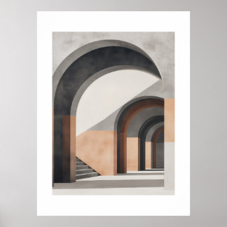 Titel: Tysta geometriska korridorer Poster