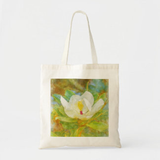 Titel Vattenfärg Magnolia Bloom Tote Band Tygkasse