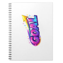 Titel Vibrant GOAL Spiral Foto Anteckningsbok