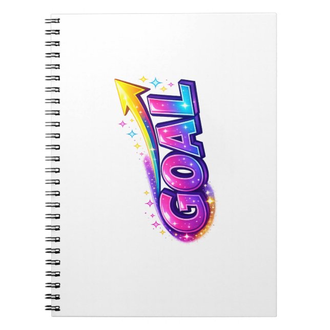 Titel Vibrant GOAL Spiral Foto Anteckningsbok (Framsidan)