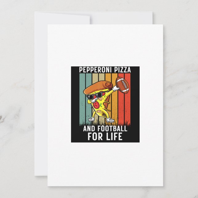 Titel: Vintage American Football Illustration Inbjudningar (Framsida)