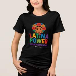 Titel: Women Latina Power Flowers Hispanic Month T Shirt