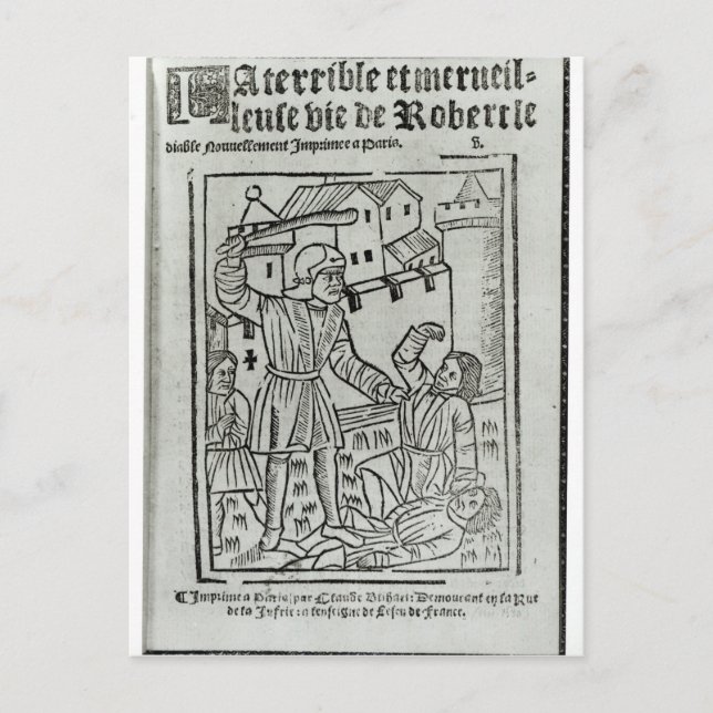 Titelblad från 'La Terrible et Merveille�' Vykort (Framsida)