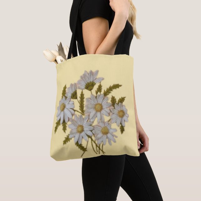 Titelerad med Kärlek: Handbroderad design Tote B Tygkasse (Närbild)
