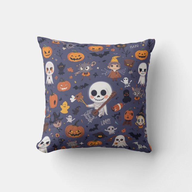 Titelförslag: Adsible & Spooky Roligt Halloween Kudde (Framsida)
