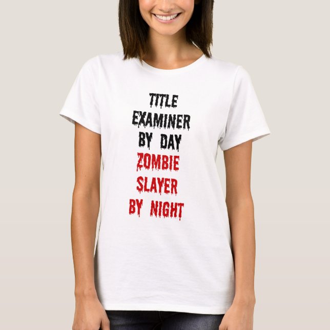 Titelgranskare Zombie Sayer T Shirt (Framsida)