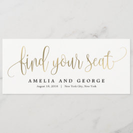 Titelkort för sittplatsplan - Fantastisk kalligraf Inbjudningar