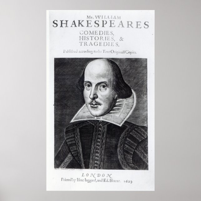 Titelpage, "Mr. William Shakespeares Poster (Framsidan)