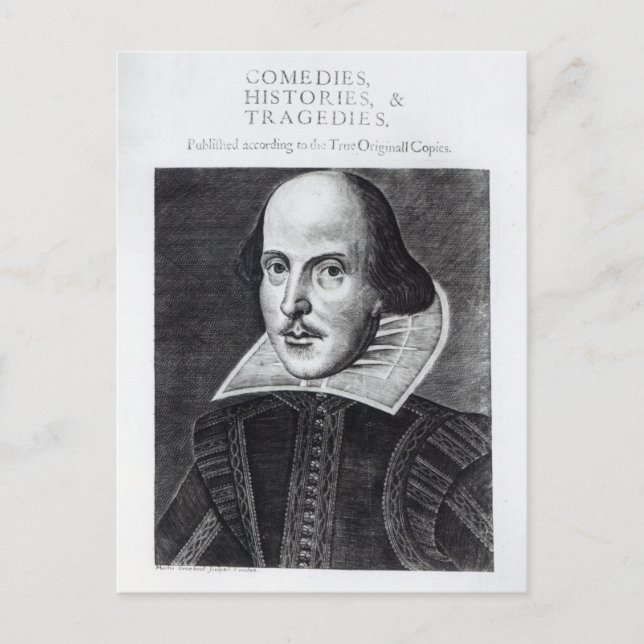 Titelpage, "Mr. William Shakespeares Vykort (Framsida)