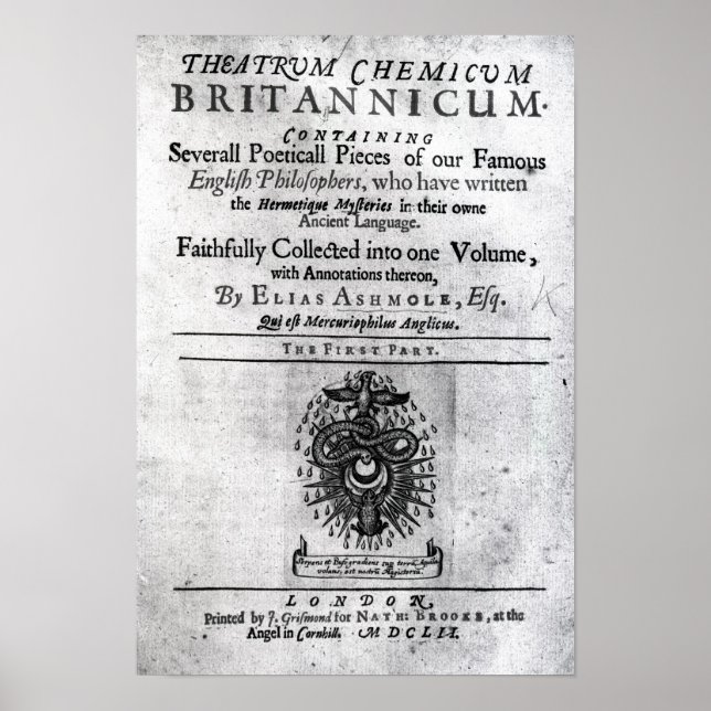 Titelpage "Theatrum Chemicum Britannicum" Poster (Framsidan)