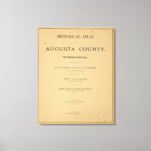 Titelsida Augusta County, Virginia Canvastryck