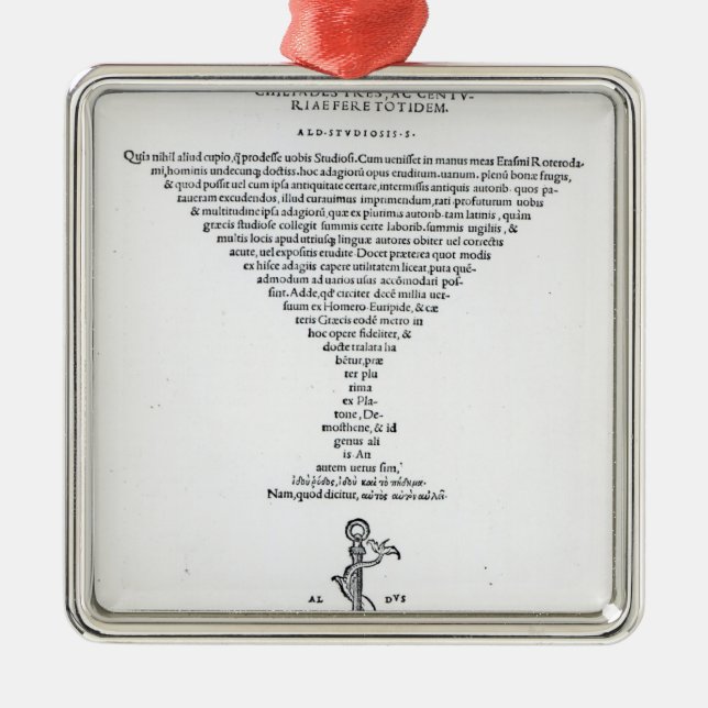 Titelsida av adagesna av Erasmus Julgransprydnad Metall (Framsidan)