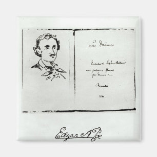 Titelsida av "Les Poemes" vid Edgar Allan Poe Magnet