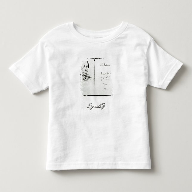 Titelsida av "Les Poemes" vid Edgar Allan Poe T-shirt (Framsida)