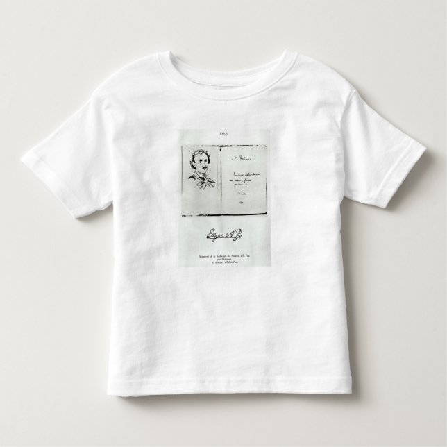 Titelsida av "Les Poemes" vid Edgar Allan Poe Tee (Framsida)