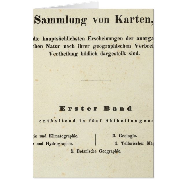 Titelsida Dr Heinrich Berghaus Hälsningskort (Framsidan)