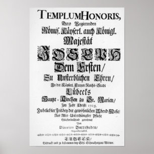 Titelsida för Abendmusik, 1705 Poster