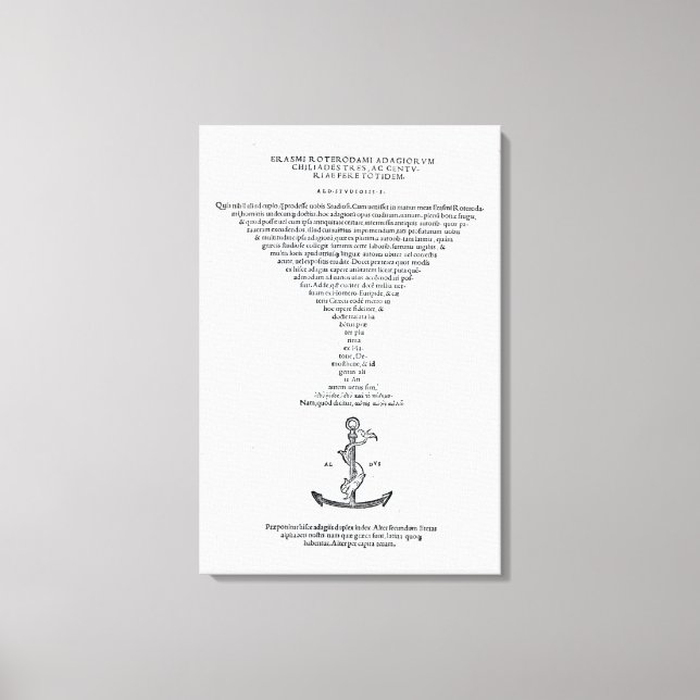 Titelsida för Adages of Erasmus Canvastryck (Framsida)