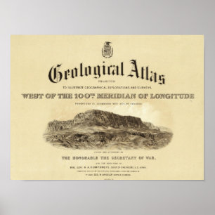 Titelsida för geologisk atlas poster