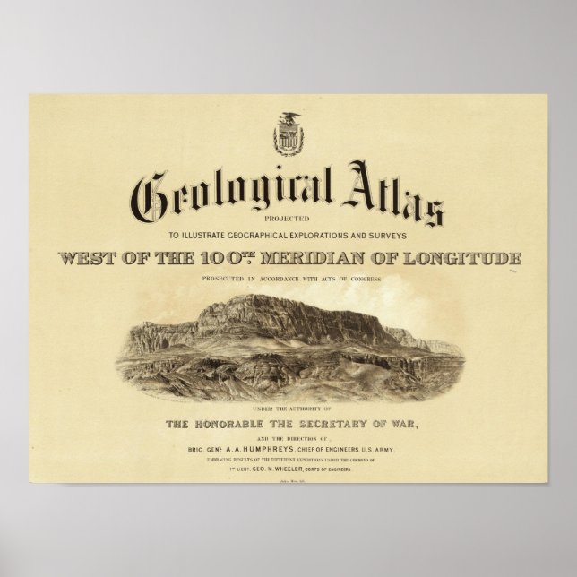 Titelsida för geologisk atlas poster (Framsidan)