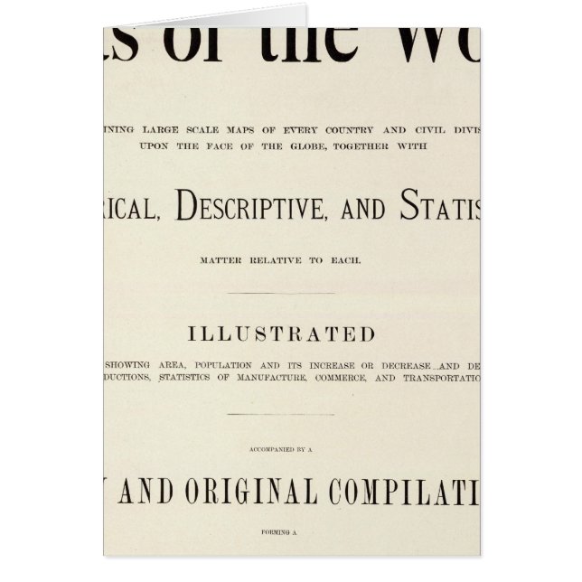 Titelsida för indexerad atlas hälsningskort (Framsidan)