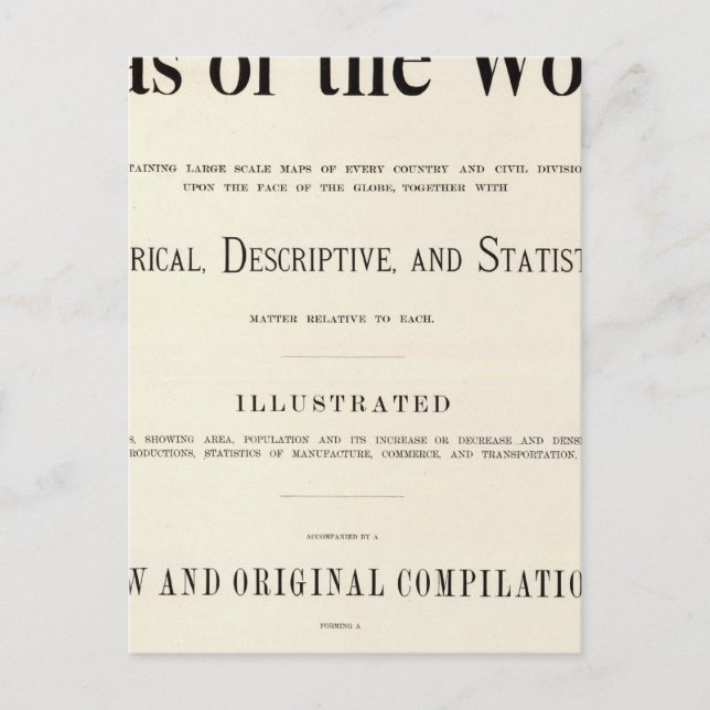 Titelsida för indexerad atlas vykort (Framsida)