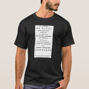 Titelsida för La Clemenza di Tito Libretto T Shirt
