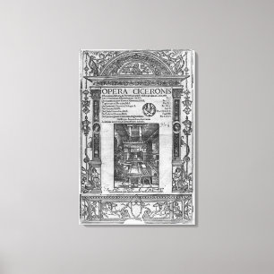 Titelsida för Opera Ciceronis, publicerad 1520 Canvastryck