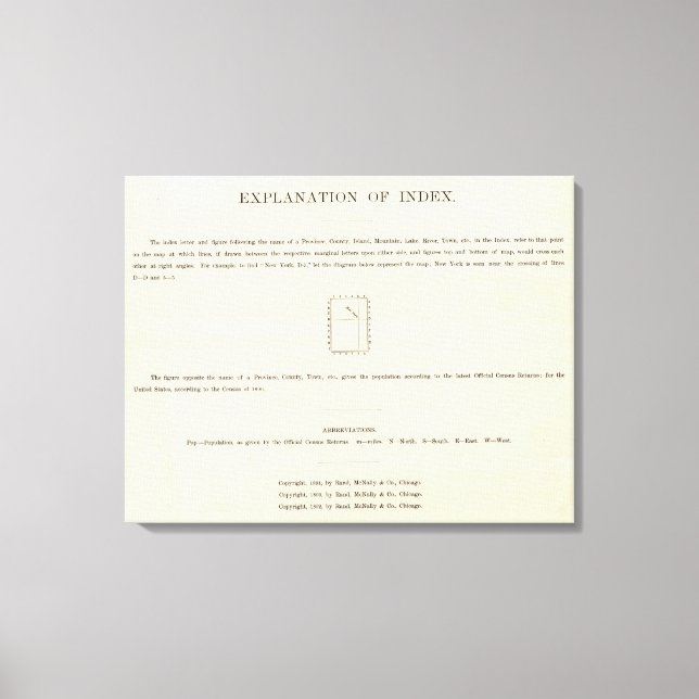 Titelsida för Verso Indexed Atlas Canvastryck (Framsida)