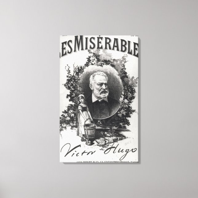 Titelsida, första utgåvan av "Les Miserables" Canvastryck (Framsida)
