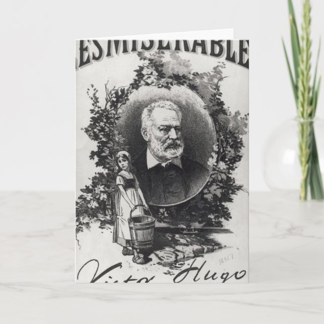 Titelsida, första utgåvan av "Les Miserables" Kort (Framsida)