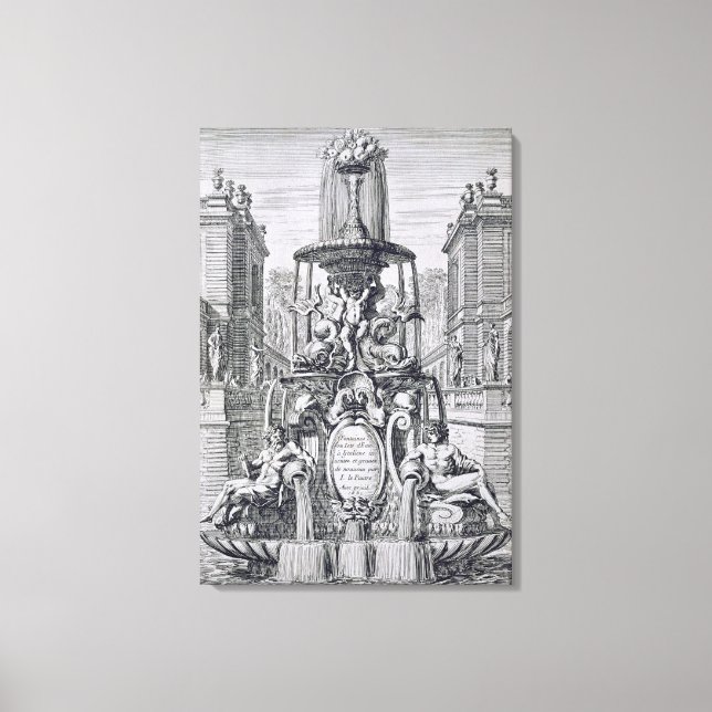 Titelsida från "Fontän och Waterjets in Ita" Canvastryck (Framsida)