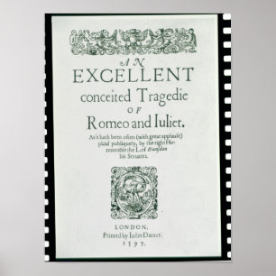 Titelsida från 'Romeo och Juliet Poster