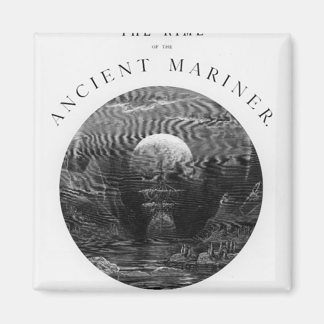 Titelsida från "The Rime of the Ancient Mariner" Magnet (Framsidan)