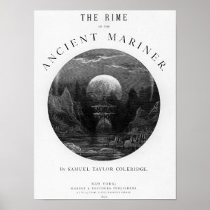 Titelsida från "The Rime of the Ancient Mariner" Poster