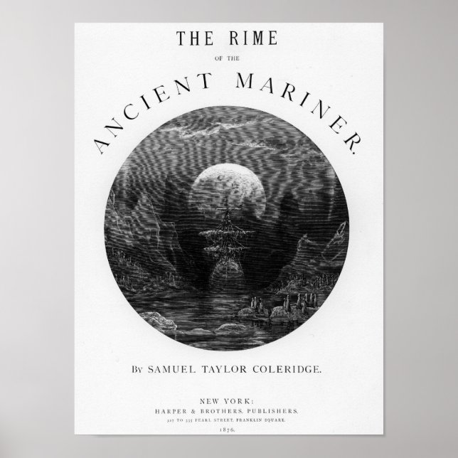 Titelsida från "The Rime of the Ancient Mariner" Poster (Framsidan)