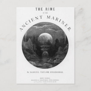 Titelsida från "The Rime of the Ancient Mariner" Vykort