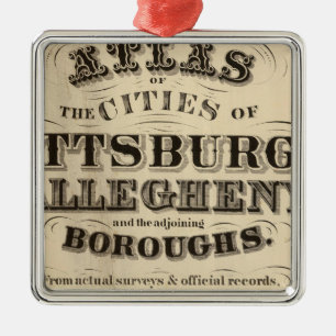 Titelsida Pittsburgh, Allegheny kartbok Julgransprydnad Metall