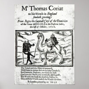 Titelsida, Thomas Coryats resor i Indien Poster