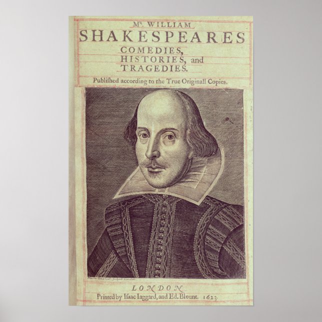 Titelsida till "Mr. William Shakespeares Poster (Framsidan)