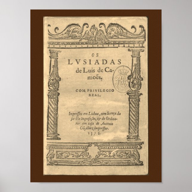 Titelsida till Os Lusíadas - 1572 ed Poster (Framsidan)