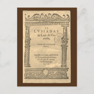 Titelsida till Os Lusíadas - 1572 ed Vykort