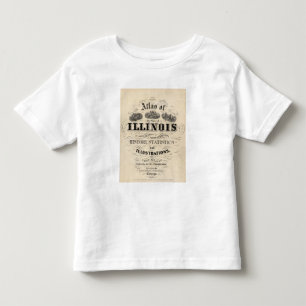 Titelsidakartbok av det statligt av Illinois Tee Shirt