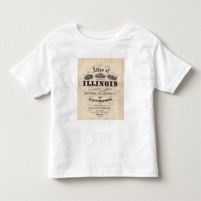 Titelsidakartbok av det statligt av Illinois Tee Shirt (Framsida)
