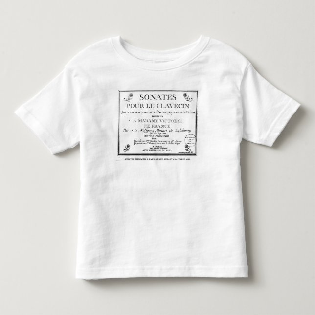 Titelsidan för 'Sonates häller le clavecin' Tee Shirt (Framsida)