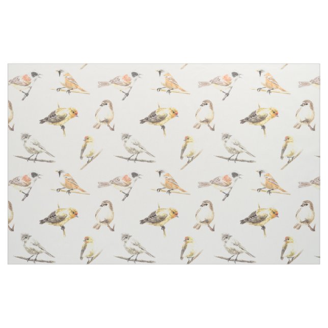 Titfåglar mönster tyg (Fat Quarter)